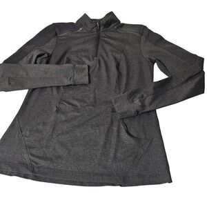 5.11 Tactical Women's Quarter Zip Long Sleeve Pullover Top Dark Gray Size L EUC